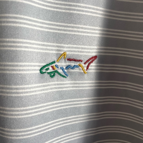 Lot of 3 Greg Norman Collection Gray and blue Polo Shirt Striped - Picture 3 of 12